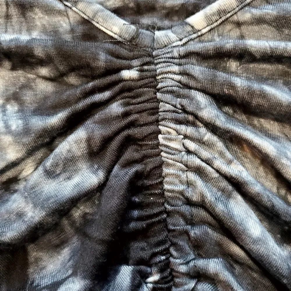 🔺️NWT Heart & Hips Black Tie Dye Cinched Crop Top Medium